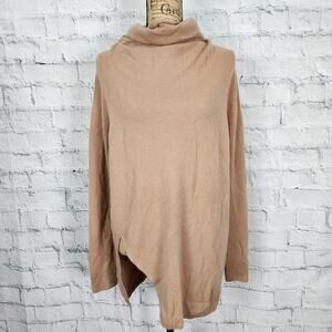 Nordstrom signature cashmere sweater Sz S turtleneck long sleeve camel A1c